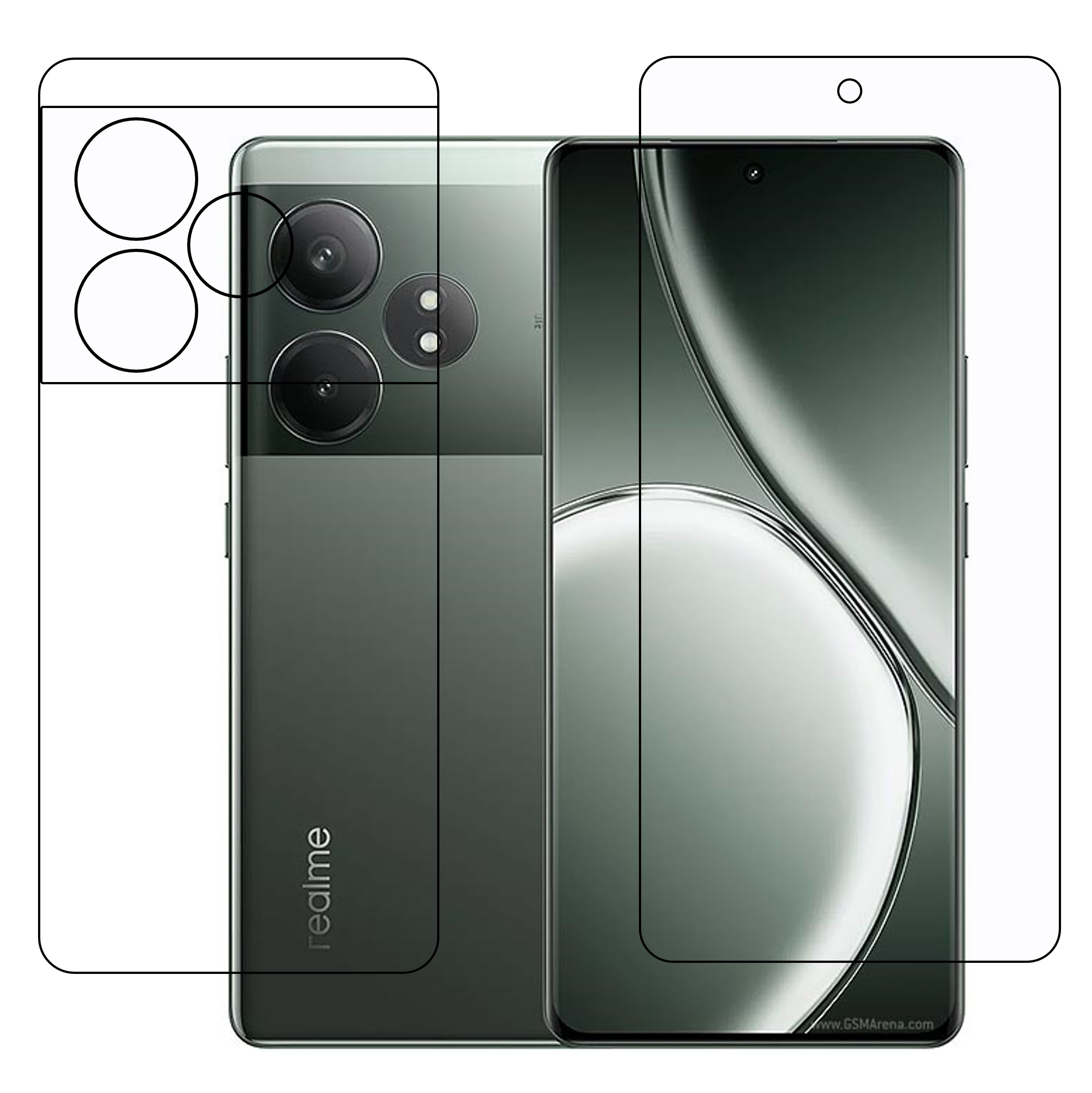 Realme GT Neo6 SE (Front & Back) TPU Protective Compatible Flexible Unbreakable Mobile Screen Protector